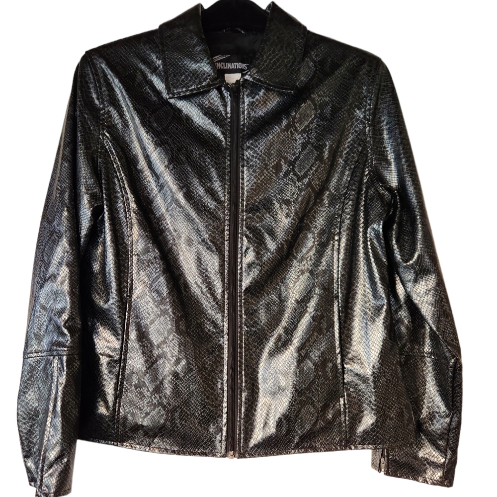 Women's Inclinations Faux Snake Jacket Size Medium